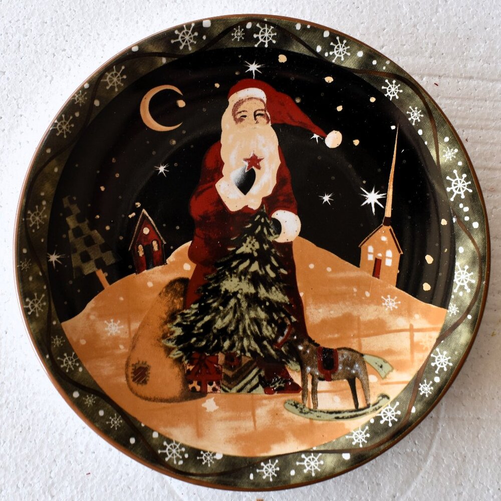Santa Claus Christmas Plate by Garden Ridge